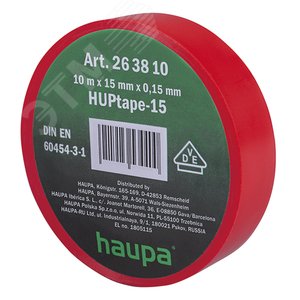 Изолента ПВХ цвет красный 25 мм x 20 м d=74 мм (263872)