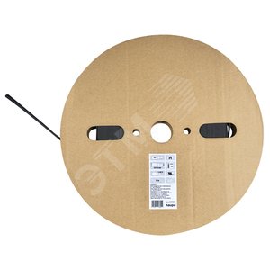 Трубка термоусадочная 2: 1, чёрная, 5,0-2,25 мм 25 м (267052)