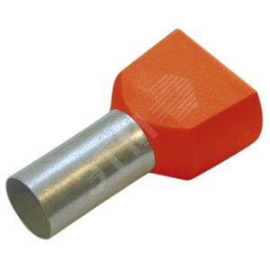 Гильза конечная для двух проводов 0,5/ 8, оранжевый (упак. 100 шт.) (273350)