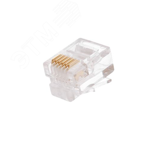 Коннектор RJ12/6P6C Кат.3 универсальный под 0 40-0 45мм неэкр 1000шт