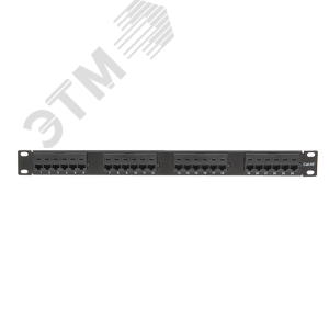 Панель 19'' 1U 24 порта Кат.5e RJ45/8P8C неэкран черная - NETLAN