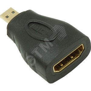 Переходник MicroHDMI-HDMI v2.0 черный 1шт. (EC-HD20CB-AD-BK) - NETLAN