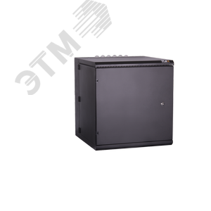 Настенный двухсекционный шкаф NIKOMAX 19'', 6U, металлическая дверь, промышленный, степень защиты IP55, Ш600хВ370хГ600мм, черный. - TLK