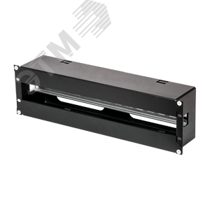 Панель 19'' с DIN-рейкой, 3U, Ш481хВ133хГ97мм, черная - TLK