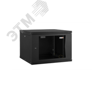 Шкаф наст. разбор 19д 9U стеклянная дверь Ш600хВ436хГ600мм черный