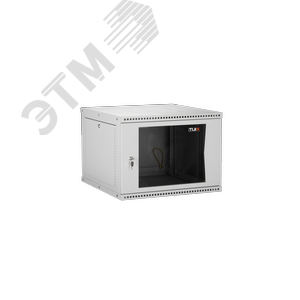 Шкаф наст. разбор 19д 15U стеклянная дверь Ш600хВ703хГ600мм серый