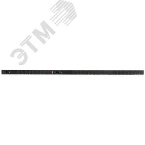 Блок розеток SW - Switched Вертикальный 21 розеток C13 3 розетки С19 макс. нагрузка 16 А шнур питания 3 м. вилка С20 цифровое измерение силы тока на входе металлический корпус макс. мощность 4000 Вт 1778*44*56 мм цвет черный.