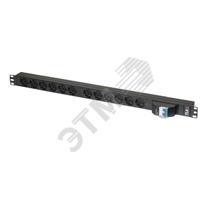 Блок электро-розеток 12гнезд 10А TLK-PSC12-MD-01-BK