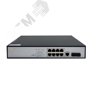 Коммутатор управляемый L2 8 портов RJ45/SFP 10 100 1000 Мб/с PoE 130Вт