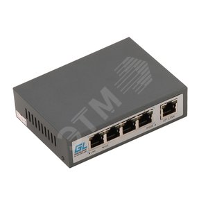 Коммутатор GIGALINK неупр. 4 PoE (802.3af/at) портов 100Мб/с 1 Uplink порт 100Мб/с (GL-SW-F002-04P) - Gigalink