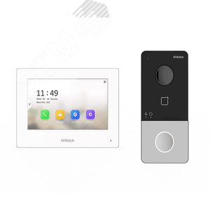 Комплект IP видеодомофона (вызывная панель + монитор) (DS-D100IKWF) - HiWatch