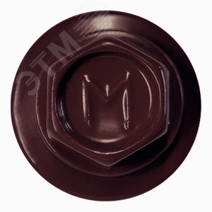 Саморез кровельный 4.8х35 RAL3011 сверло №1 шайба d=14мм с EPDM прокладкой 2