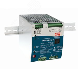Блок питания AC-DC с функцией UPS c MODBus интерфейсом, 480Вт, вход 90-305В АС,127-431В DC, выход: 24В, выход зарядного устройства: 0-30В,0-20 А, в корпусе - Mean well
