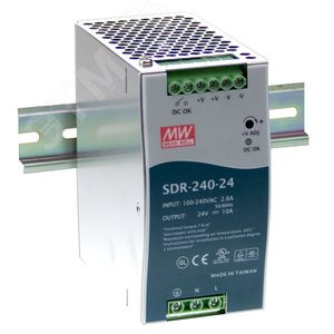 Блок питания однофазный 240W 24V 10A (SDR-240-24) MEAN WELL (SDR-240-24MW) - NO NAME