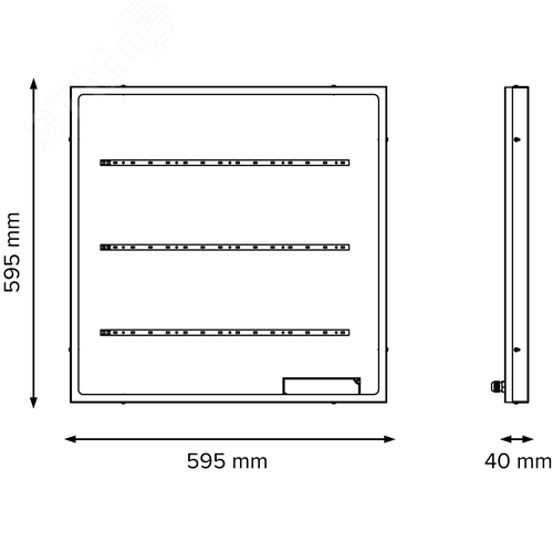Светильник светодиодный ДВО/ДПО-30Вт 5000К 3900Лм IP54 2