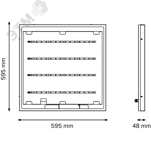 Светильник светодиодный ДВО/ДПО-40Вт 4000К 5200Лм IP65 3