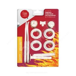 Комплект монтажный 1/2' с 2-мя кронштейнами для алюминиевых и биметаллических радиаторов 11 предметов (в блистере) - Ogint