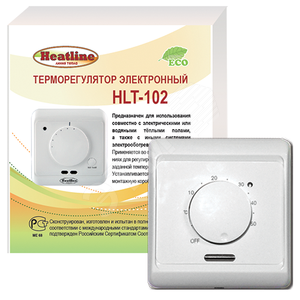Терморегулятор HEATLINE HLT-102 NEW электромеханический, белый - Heatline