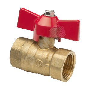 Кран шаровой ВВ 1‘ бабочка 11Б27п1 латунь (4788)