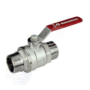 Кран шаровой хромированный R253DL Ду 15 1/2' Ру42 НР рычаг красный - Giacomini
