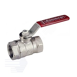 Кран шаровой хромированный R250D Ду 50 2' Ру35 ВВ рычаг красный - Giacomini
