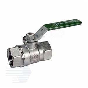 Кран шаровой хромированный R250W Ду 32 1 1/4' Ру35 ВВ рычаг зеленый - Giacomini