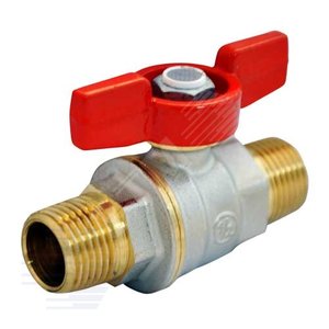 Кран шаровой R913 Ду 32 1 1/4' Ру35 НР полнопроходной бабочка красный - Giacomini