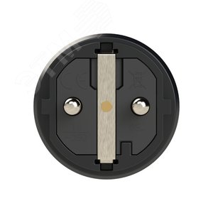 Вилка каб 16А/250V/2P+E/IP44 корпус черный, маркер черный - фото 2