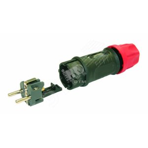 Вилка с резиновым корпусом IP44 (05622-S) - PCE