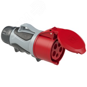 Розетка кабельная 16А/400V/3P+N+E/IP44 GRIP, безвинтовое подключение - AlpenBox