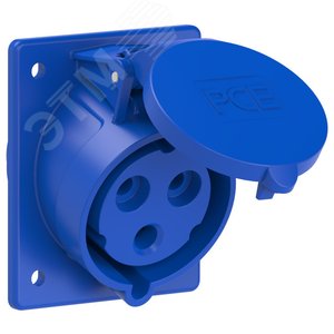 Розетка встраиваемая наклонная 32А/230V/1P+N+E/IP44 - AlpenBox
