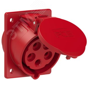 Розетка встраиваемая наклонная 32А 400В 3P+N+E IP44 - AlpenBox
