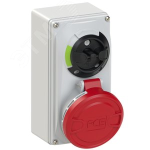 Розетка настенная с выключателем и блокировкой 32А/400V/3P+N+E/IP44 - AlpenBox
