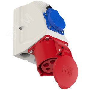 Розетка настенная комбинированная 32А/400V/3P+N+E/IP44 - AlpenBox