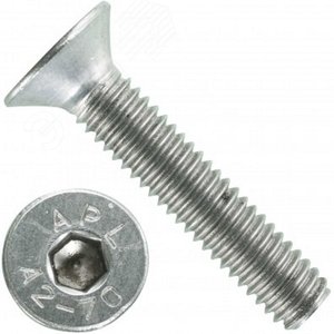 Винт потай/гл внутр/шестигр. ISO 10642 [DIN 7991] А2 M10X50 (50) - Бесткрепеж