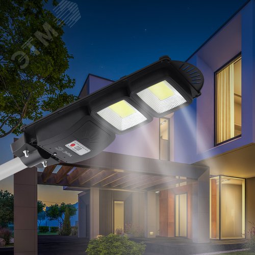 Светильник консольный на солнечной батарее, COB,40W, с датчиком движения, ПДУ, 750lm, 5000К, IP65 11