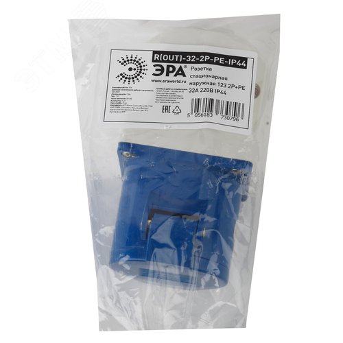 Розетка стационарная наружная 123 2Р+РЕ 32А 220В IP44 (10/60/720) R(OUT)-32-2P-PE-IP44 2