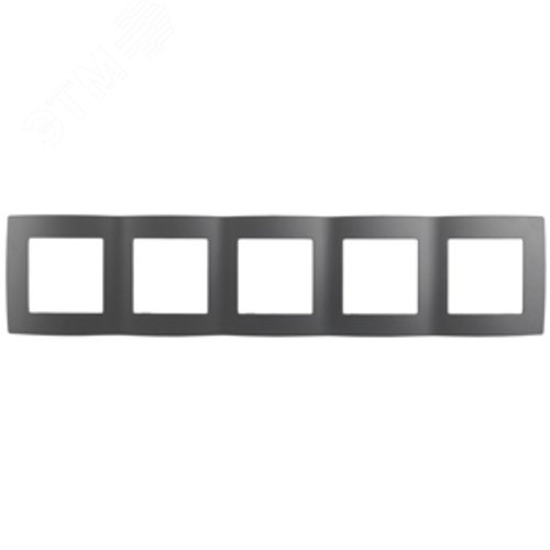 Рамка для розеток и выключателей 5 постов графит пластик ЭРА 12 12-5005-12 2