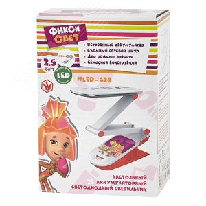 NLED-424-2.5W-R Светильники настольные ЭРА наст.светильник NLED-424-2.5W-R красный ФИКСИКИ - фото 2