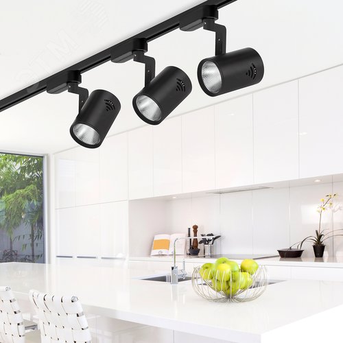 Светильник светодиодный трековый на шинопровод TR1 - 10 BK 10 Вт черный COB (30/360) 6