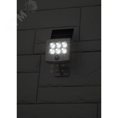Прожектор с датчиком движения, на солнечной батарее, 6LED, 150 lm ERAFS048-08 ЭРА (Б0044248) 4