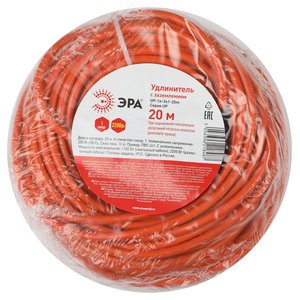 Удлинитель силовой ЭРА UPx-1e-3x1-20m в бухте с заземлением 1 розетка 20м ПВС 3х1мм2 - фото 2