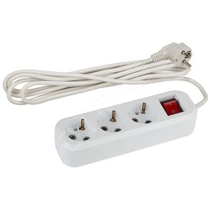 Удлин-ль ЭРА с зазeмл, 3х0.75мм2, с выкл, 3гн, 5м