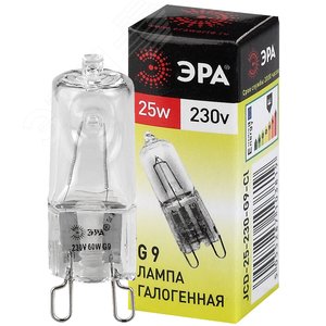 Лампочка галогенная G9-JCD-25-230V-CL G9 25Вт капсула теплый - ЭРА (Энергия света)