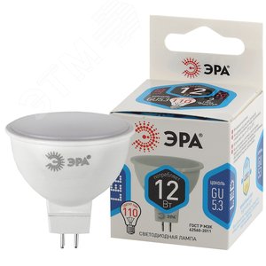 Лампа светодиодная LED 12 Вт 960Лм 4000К софит нейтральный GU5.3 170-265В LED MR16-12W-840-GU5.3 Standart