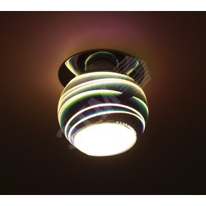 Светильник  декор  DK88-1 3D горизонт G9,220V, 35W, серебро/мультиколор (50/700) ЭРА