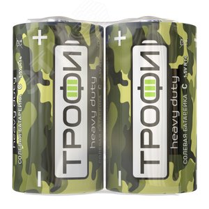Батарейка Трофи R14-2S CLASSIC HEAVY DUTY Zinc (12/600/9600) - ЭРА (Энергия света)