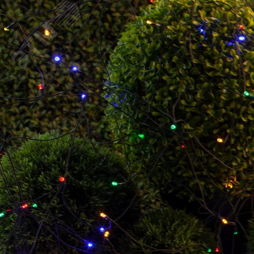 Сеть 150 LED на солнечной батарее мультиколор 2мx1,35м ERAUF024-16 5