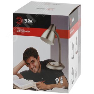 Светильник настольный на основании N-115 40Вт ЛН/КЛЛ Е27 красный | C0044886 | ЭРА 2