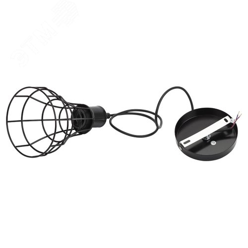 Подвес PL10 BK металл, E27, max 60W, d135 мм, черный (20/240) 10